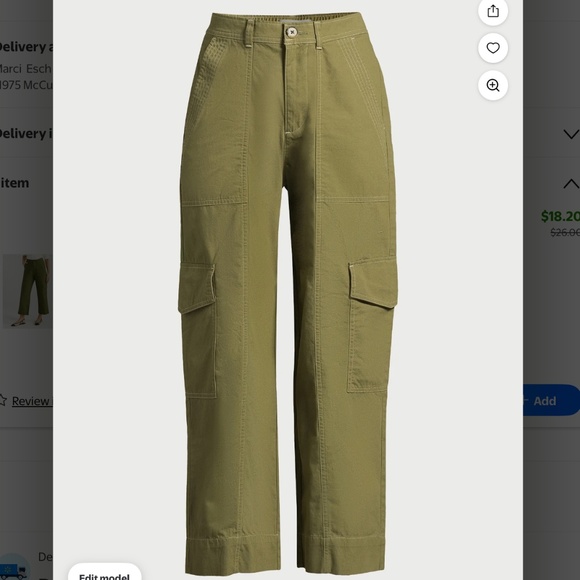 Free Assembly Women’s Cargo Pants - Picture 2 of 14